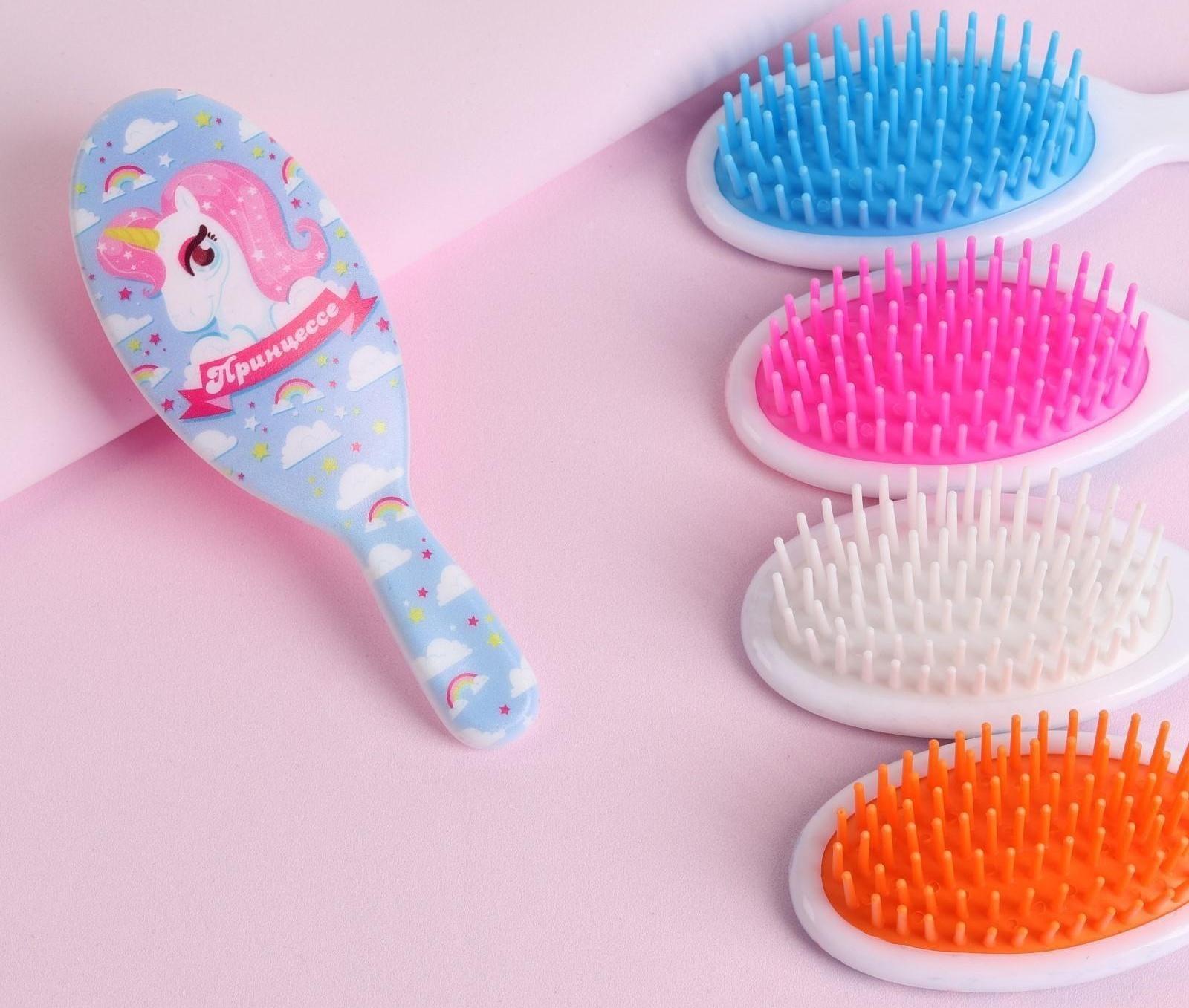 Расчёска массажная, 4,5 × 13 см, рисунок МИКС