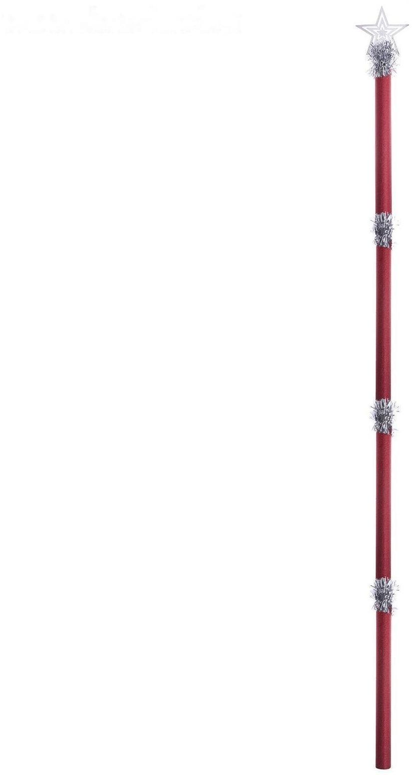 Посох Деда Мороза, красный, 1,6 м