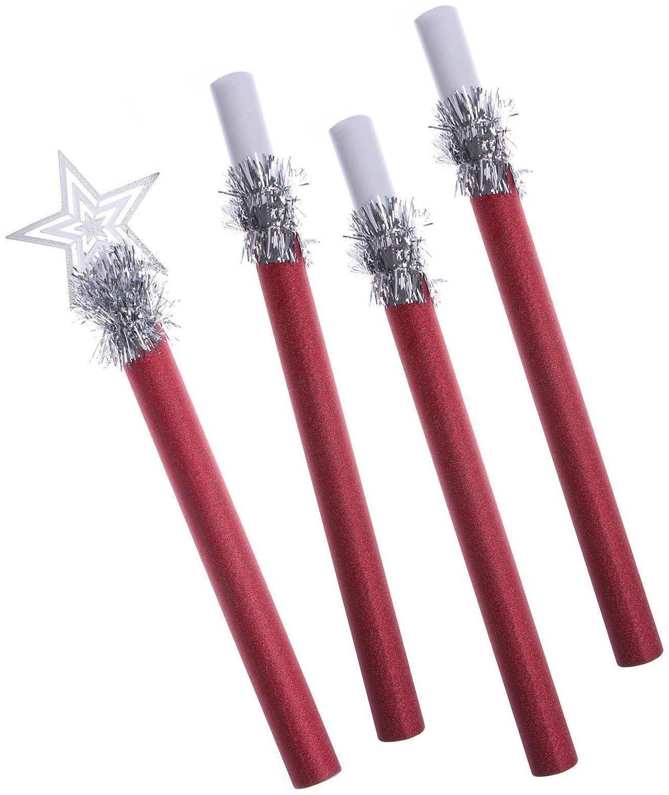 Посох Деда Мороза, красный, 1,6 м