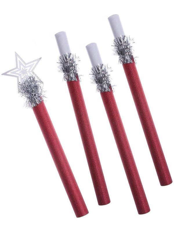 Посох Деда Мороза, красный, 1,6 м