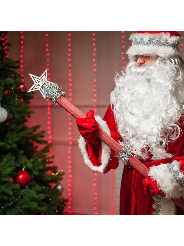 Посох Деда Мороза, красный, 1,6 м