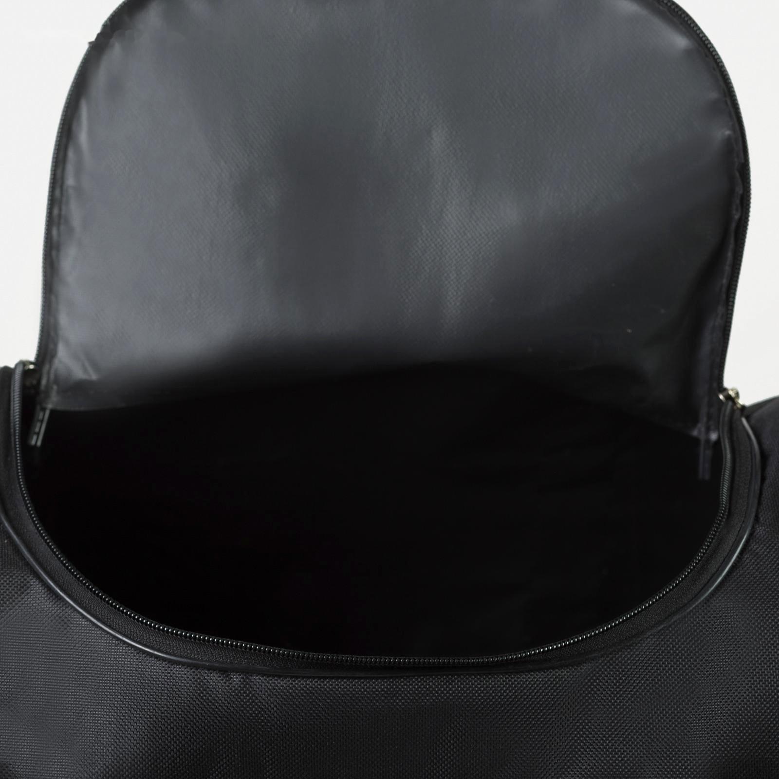 Сумка спортивная, 3 отдела на молниях, наружный карман, длинный ремень, цвет чёрный/красный