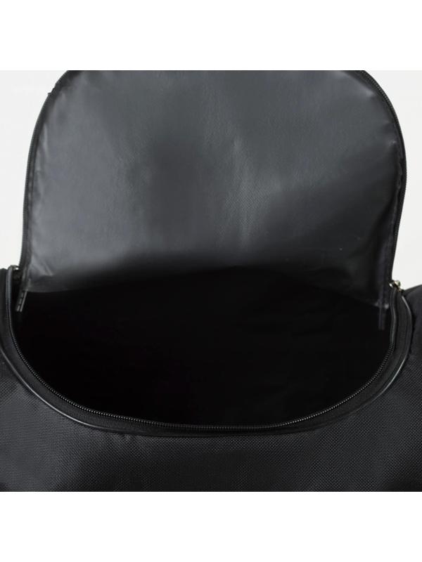 Сумка спортивная, 3 отдела на молниях, наружный карман, длинный ремень, цвет чёрный/красный