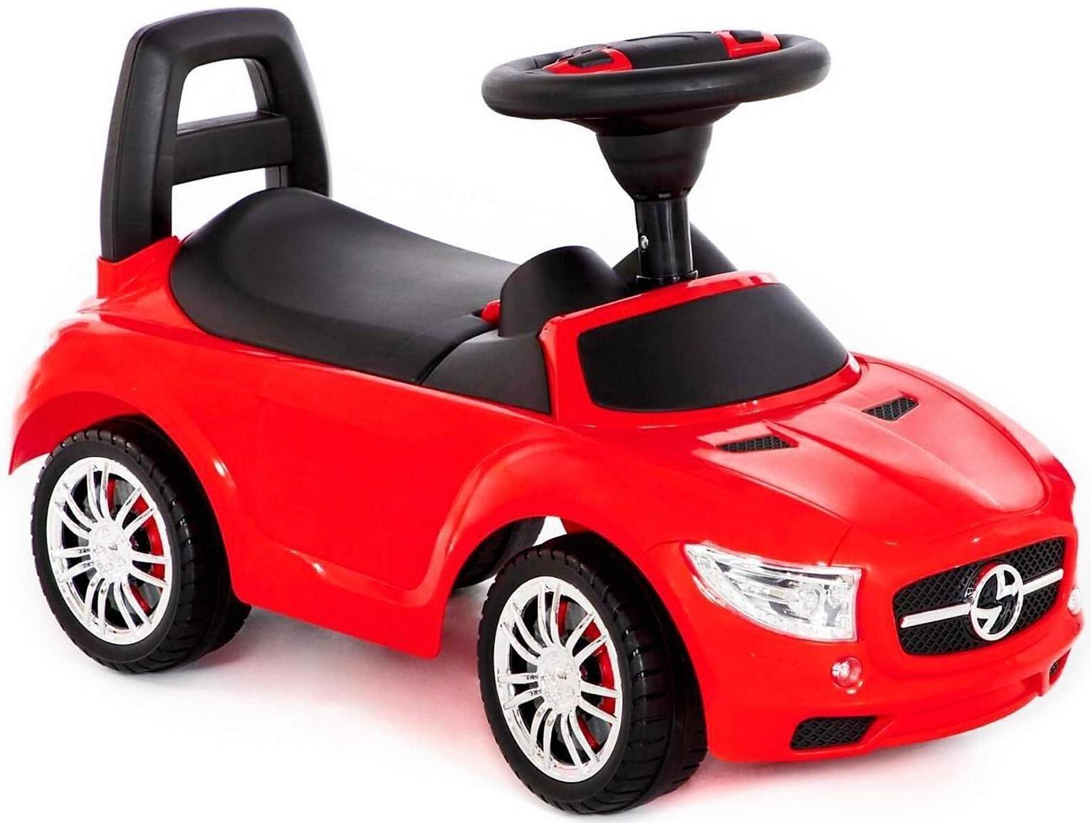 Каталка-автомобиль SuperCar №1 со звуковым сигналом, цвет красный