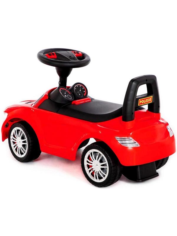 Каталка-автомобиль SuperCar №1 со звуковым сигналом, цвет красный