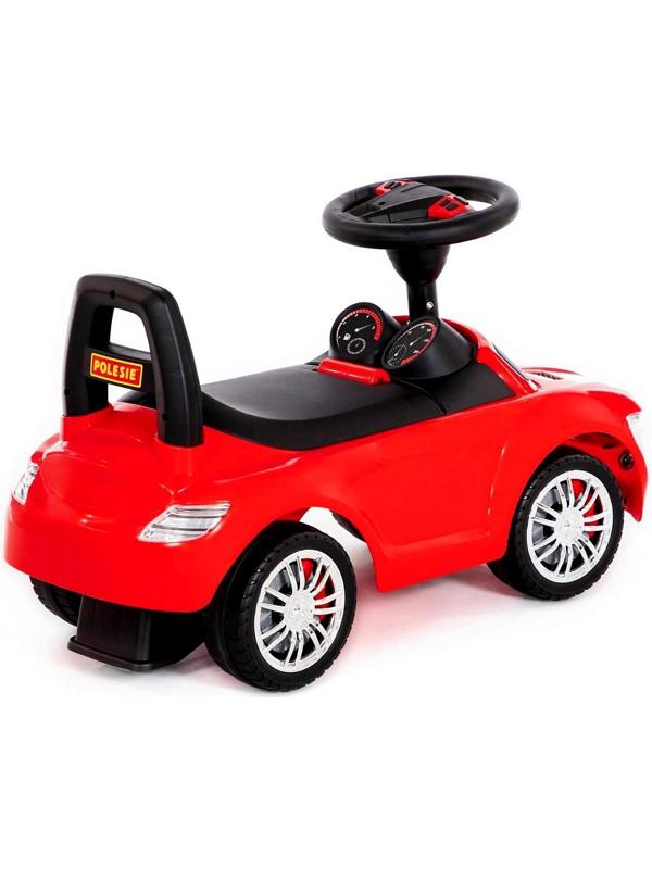 Каталка-автомобиль SuperCar №1 со звуковым сигналом, цвет красный
