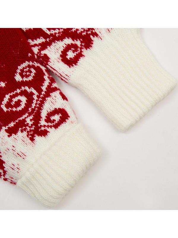 Варежки женские, цвет красный, размер 18