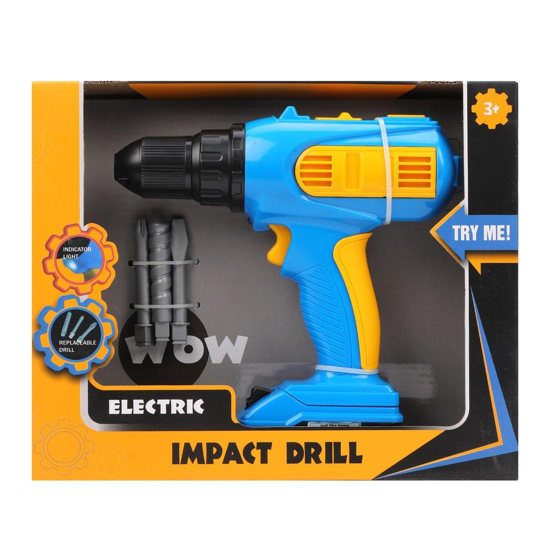 Дрель эл. с насадками 3шт., эл.пит.АА*2шт.не вх.в комплект, блистер