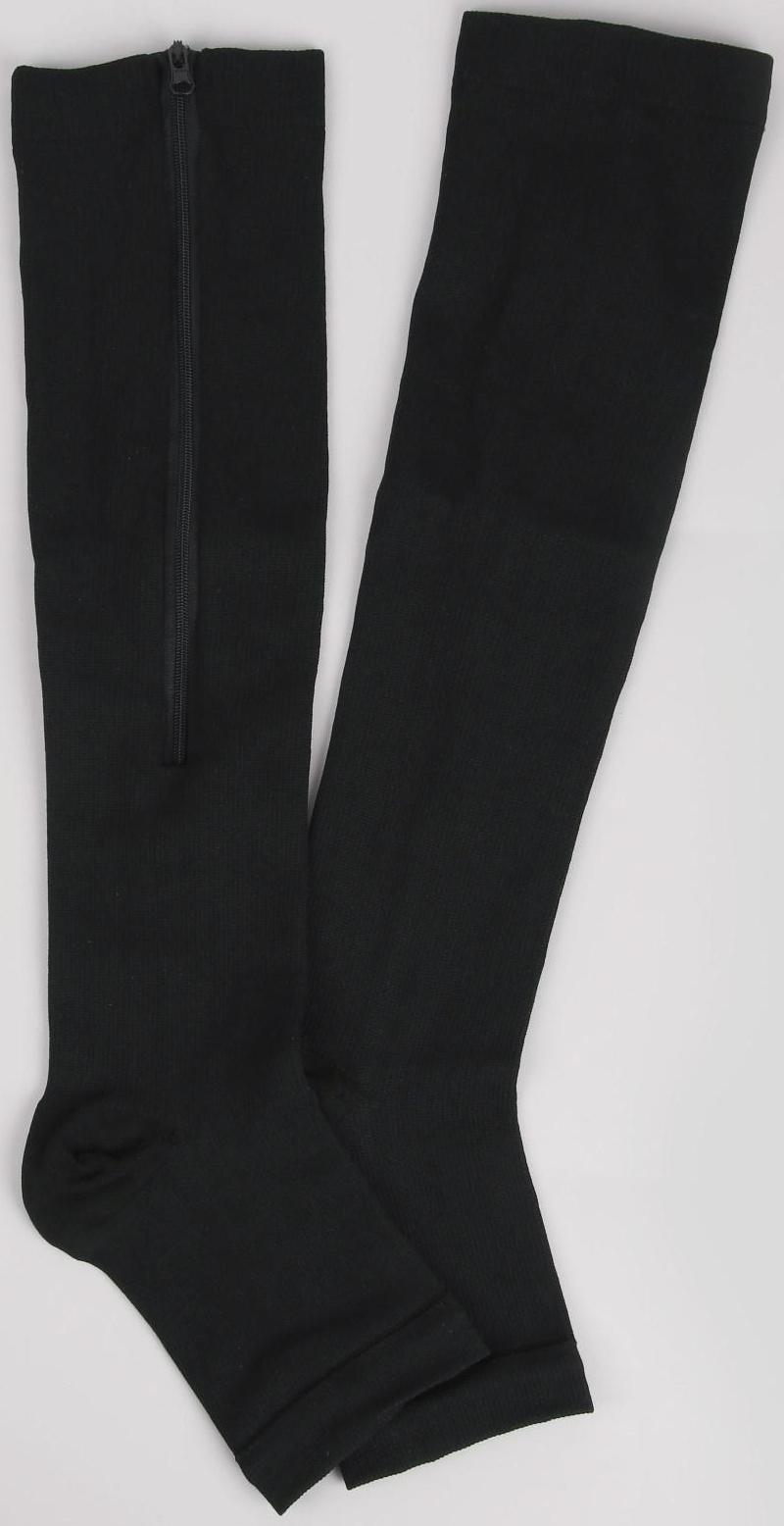 Чулки утягивающие, универсальные, L-XL р-р, пара, цвет чёрный