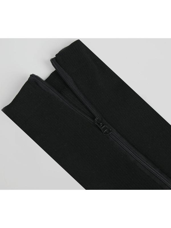 Чулки утягивающие, универсальные, L-XL р-р, пара, цвет чёрный