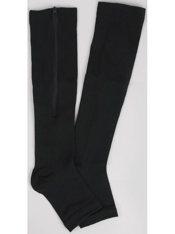 Чулки утягивающие, универсальные, L-XL р-р, пара, цвет чёрный