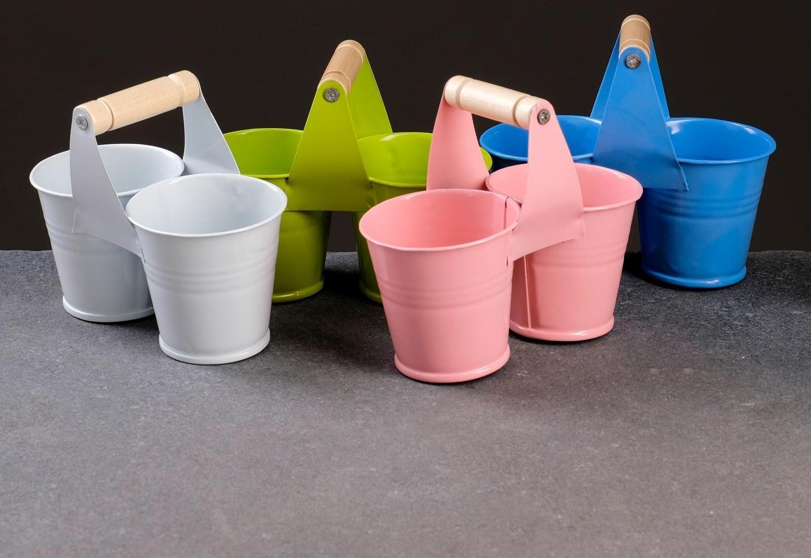 Кашпо двойное с ручкой 11*5*8,5см