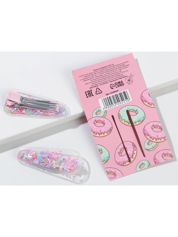 Заколки для волос «Девочка-конфетка», 2 шт.