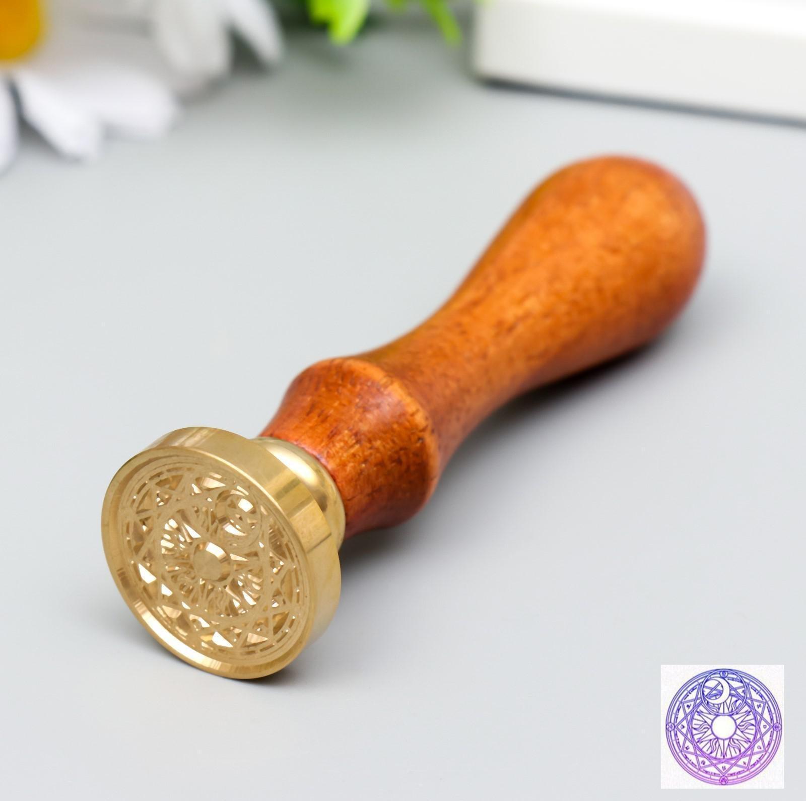 Печать для сургуча с деревянной ручкой 