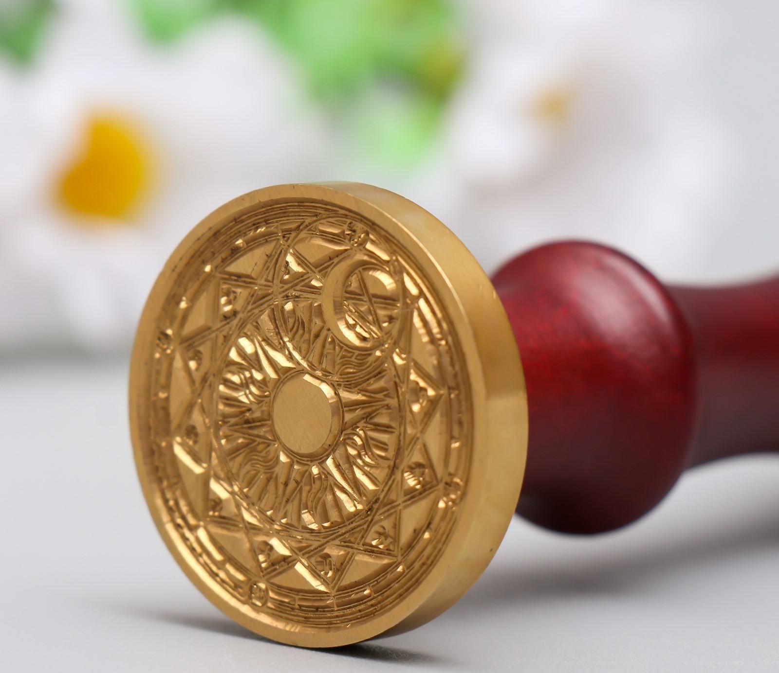 Печать для сургуча с деревянной ручкой 