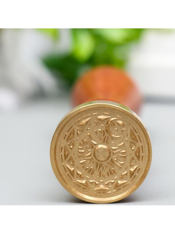 Печать для сургуча с деревянной ручкой 