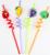 Трубочки для коктейля «Весёлые фрукты», набор 4 шт., МИКС