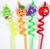 Трубочки для коктейля «Весёлые фрукты», набор 4 шт., МИКС