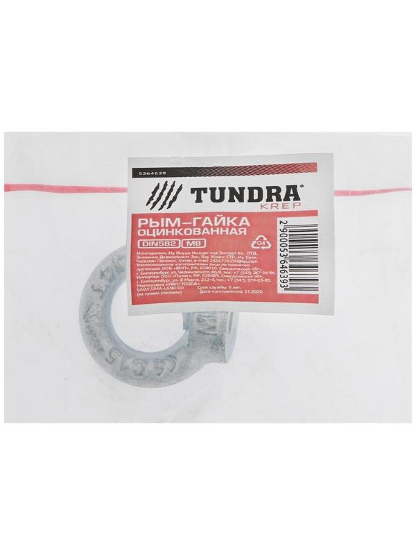 Рым-гайка ТУНДРА krep, DIN582, М8, оцинкованная, 1 шт.