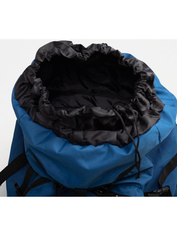 Рюкзак туристический, 90 л, отдел на шнурке, наружный карман, 2 боковые сетки, цвет синий/серый