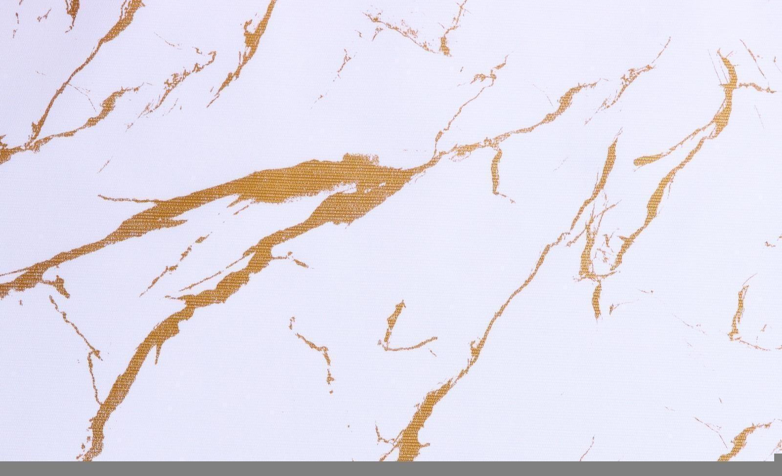 Клеёнка столовая на тканевой основе Доляна «Мрамор», ширина 137 см, рулон 20 м, цвет бело-золотой