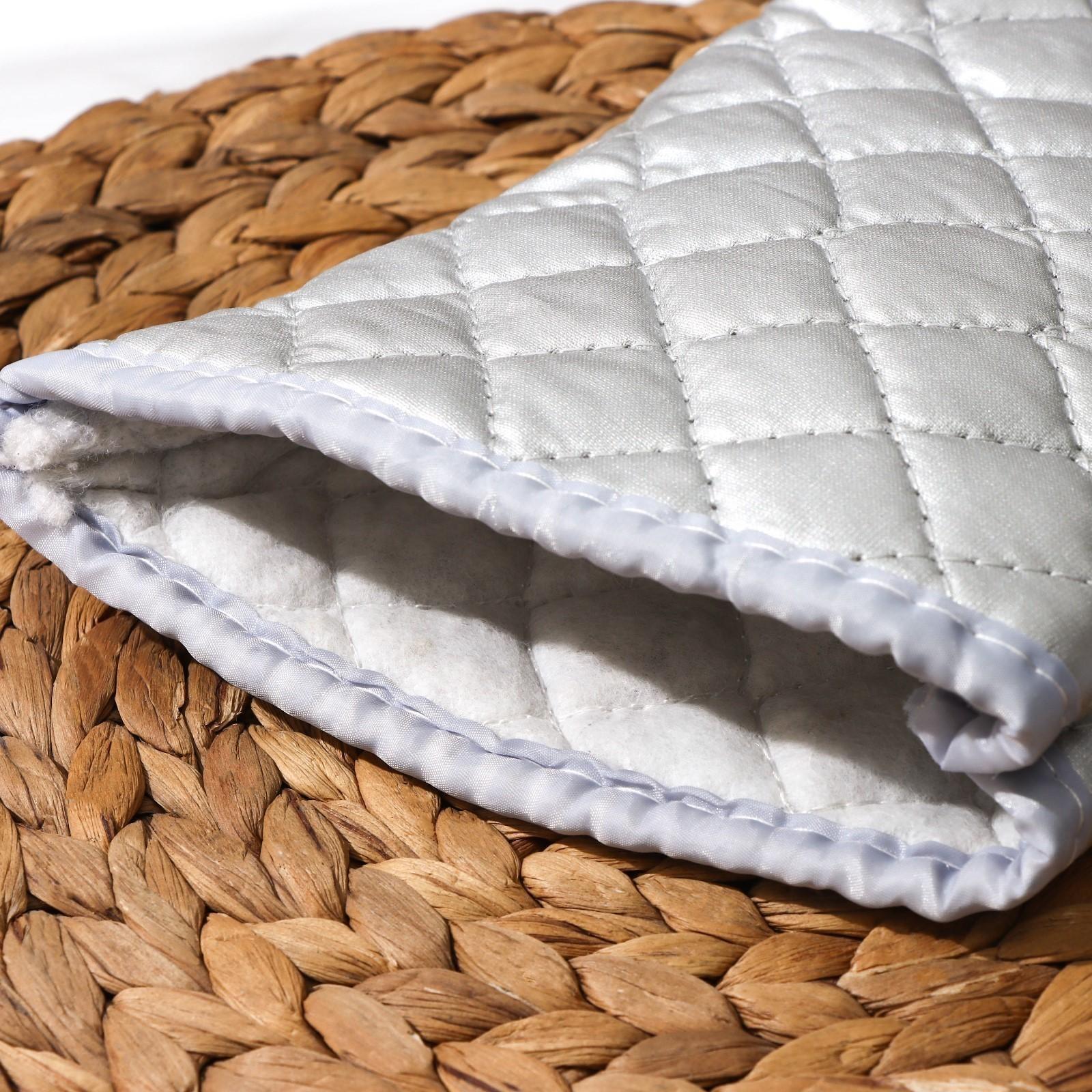 Набор прихваток «Профи», 2 шт, 30×16×2 см, цвет серый