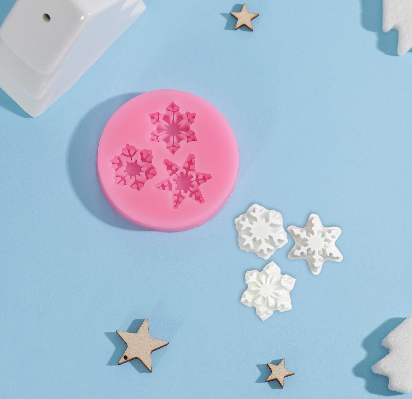 Силиконовый молд «Метелица», 5,5×5,5×0,8 см, цвет розовый