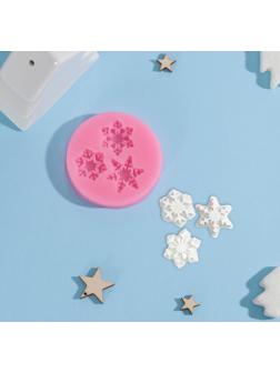 Силиконовый молд «Метелица», 5,5×5,5×0,8 см, цвет розовый