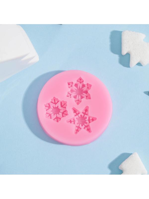 Силиконовый молд «Метелица», 5,5×5,5×0,8 см, цвет розовый