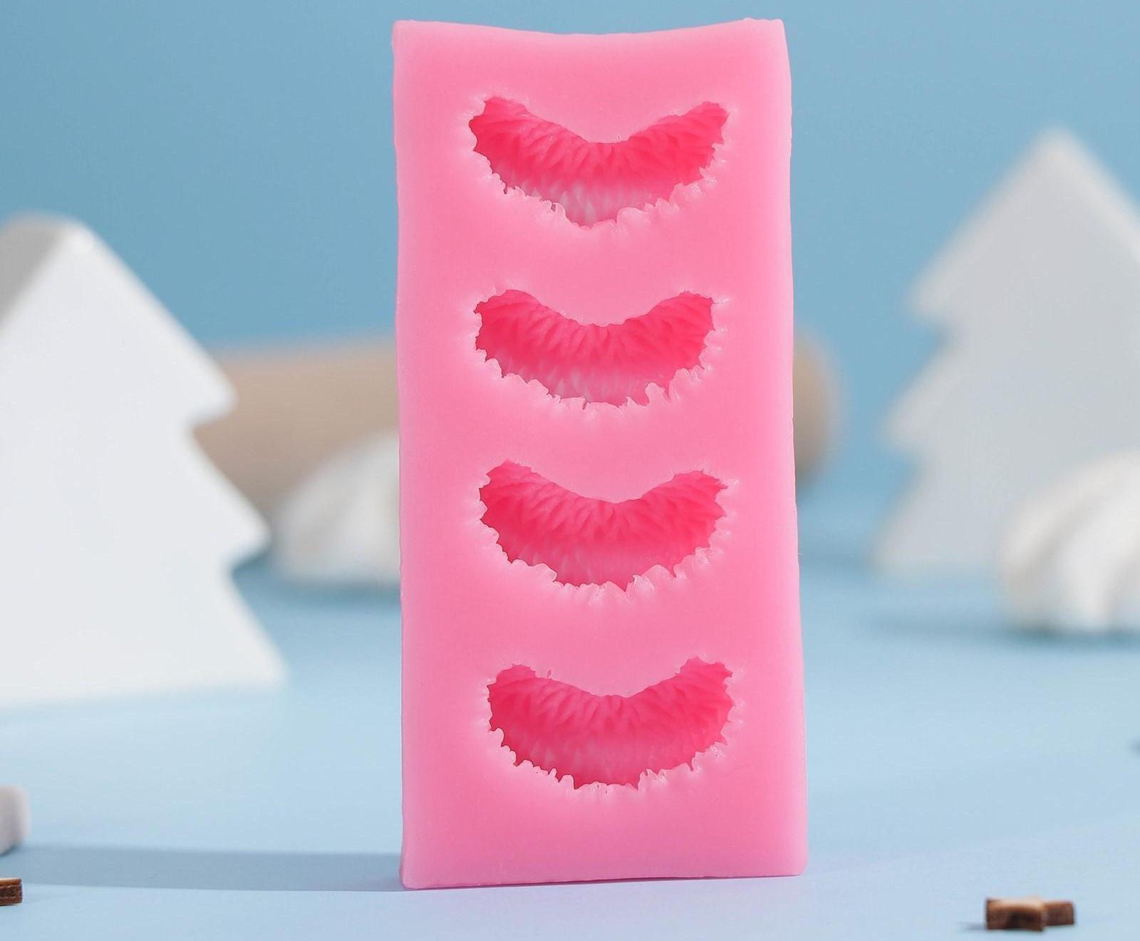 Силиконовый молд Доляна «Дольки мандарина», 11×5×2 см, цвет МИКС