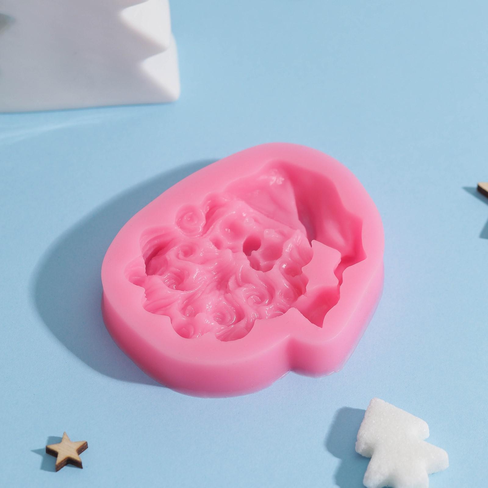 Силиконовый молд «Санта», 8,2×7×1,5 см, цвет МИКС