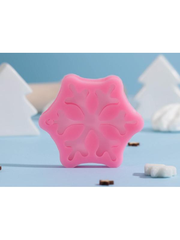 Силиконовый молд «Орион», 8,5×8,5×1,5 см, цвет розовый