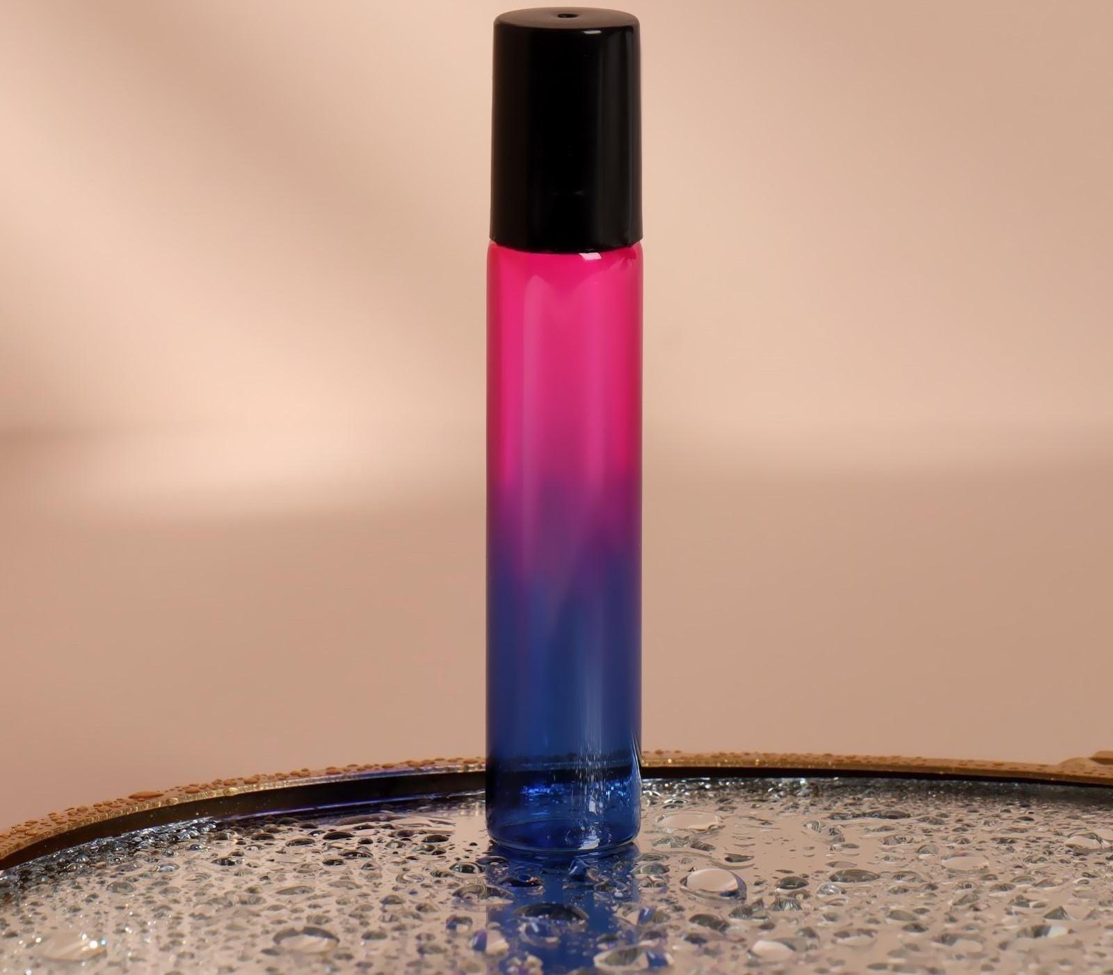 Флакон стеклянный для парфюма «Градиент», с металлическим роликом, 10 мл, цвет МИКС