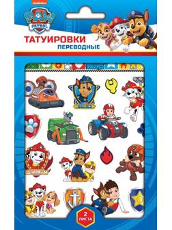 Набор Наклейки-татуировки Щенячий патруль, для мальчиков, 2 листа