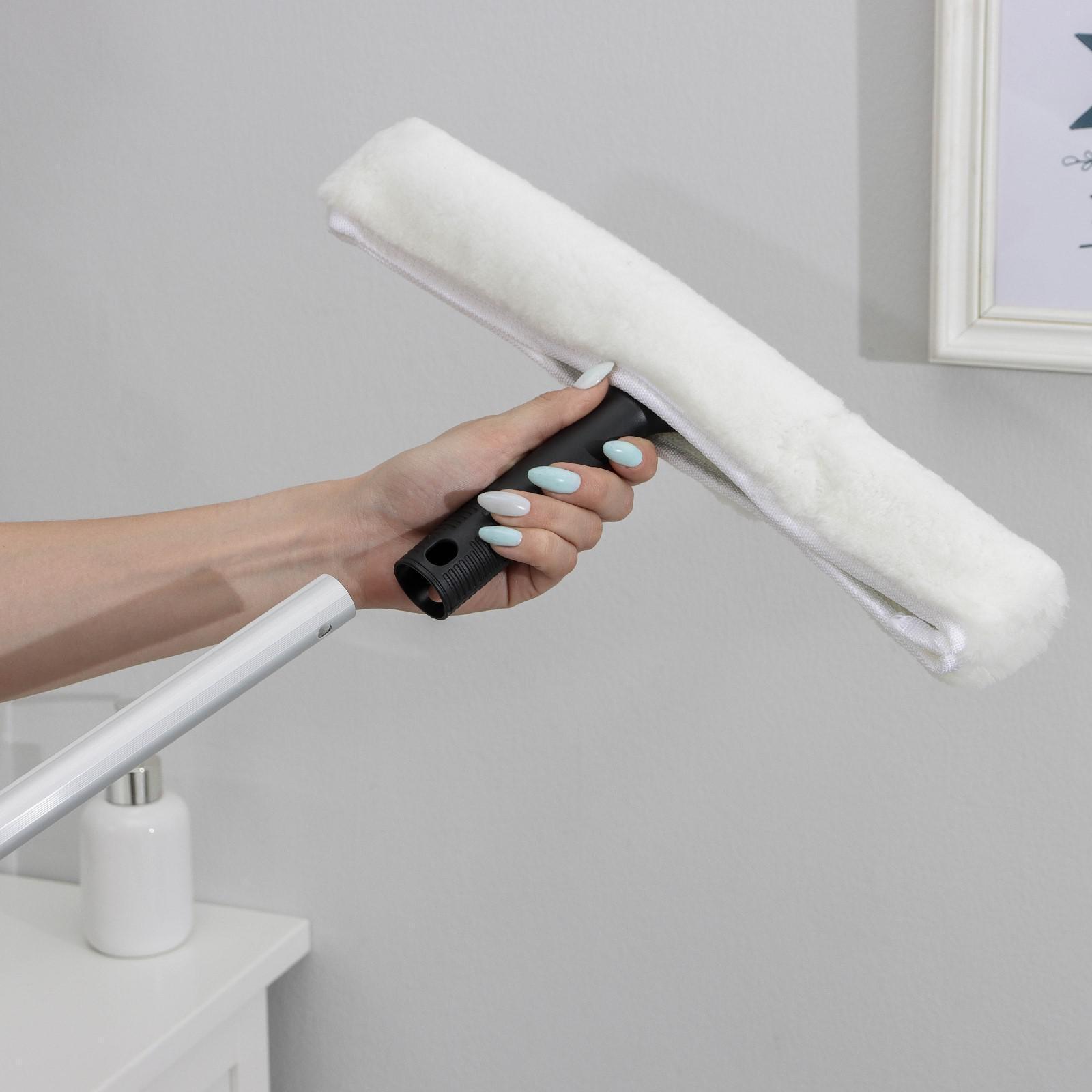 Рукоятка алюминиевая, 122 см, d=2,1 см, с отверстием под клипсу