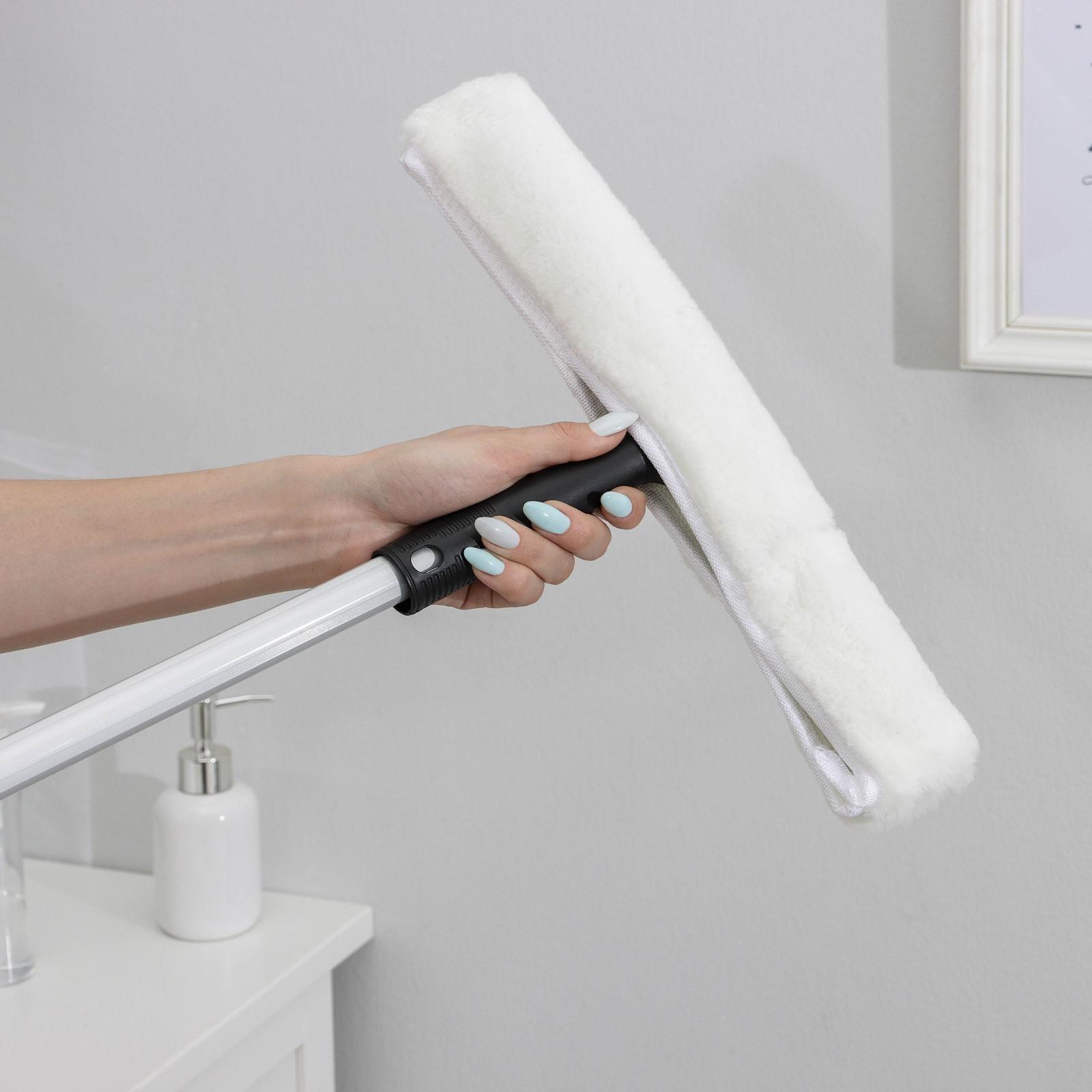 Рукоятка алюминиевая, 122 см, d=2,1 см, с отверстием под клипсу