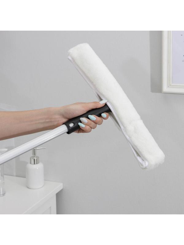 Рукоятка алюминиевая, 122 см, d=2,1 см, с отверстием под клипсу