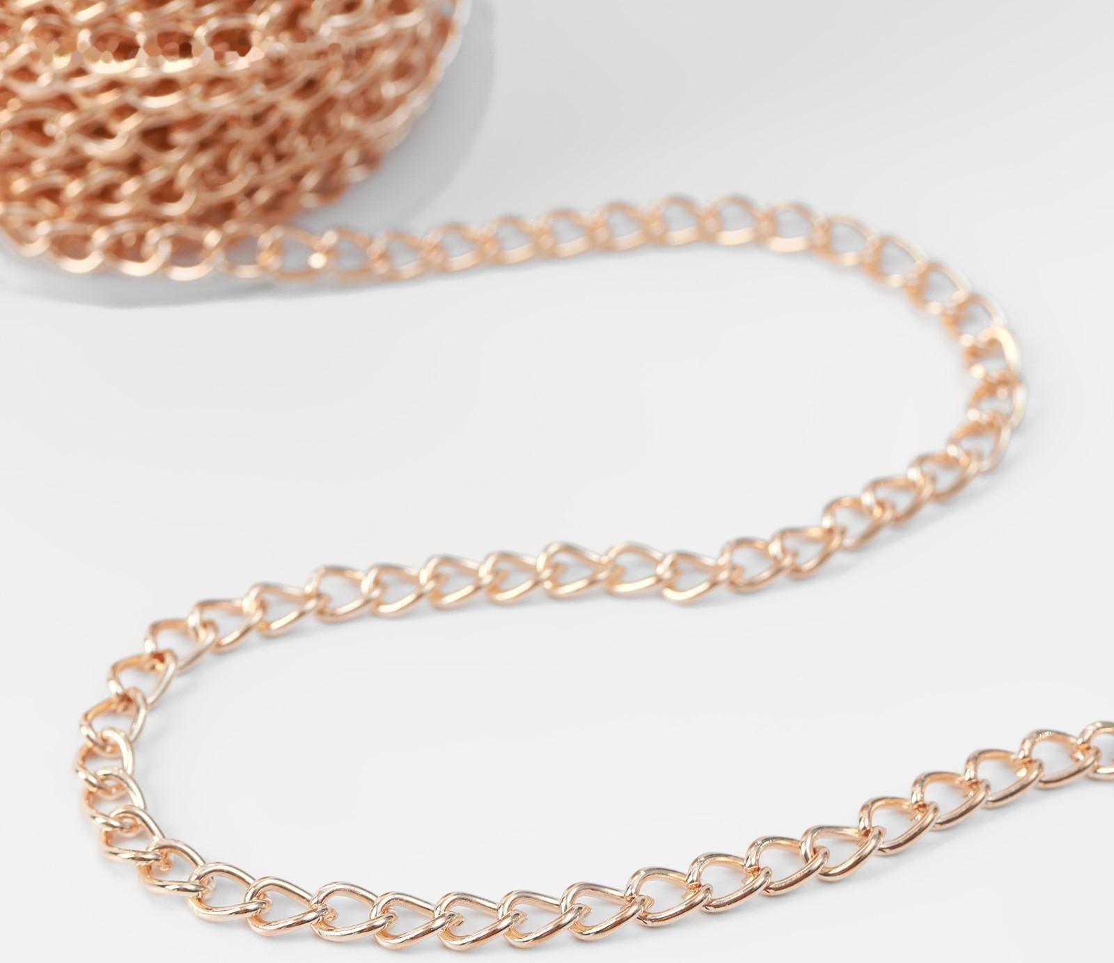 Цепочка для сумки, железная, 5 × 7 мм, 10 ± 0,5 м, цвет золотой