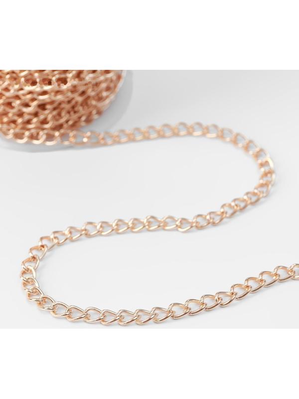 Цепочка для сумки, железная, 5 × 7 мм, 10 ± 0,5 м, цвет золотой