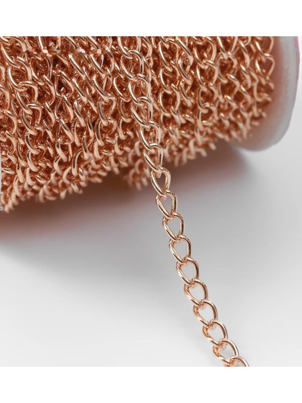 Цепочка для сумки, железная, 5 × 7 мм, 10 ± 0,5 м, цвет золотой