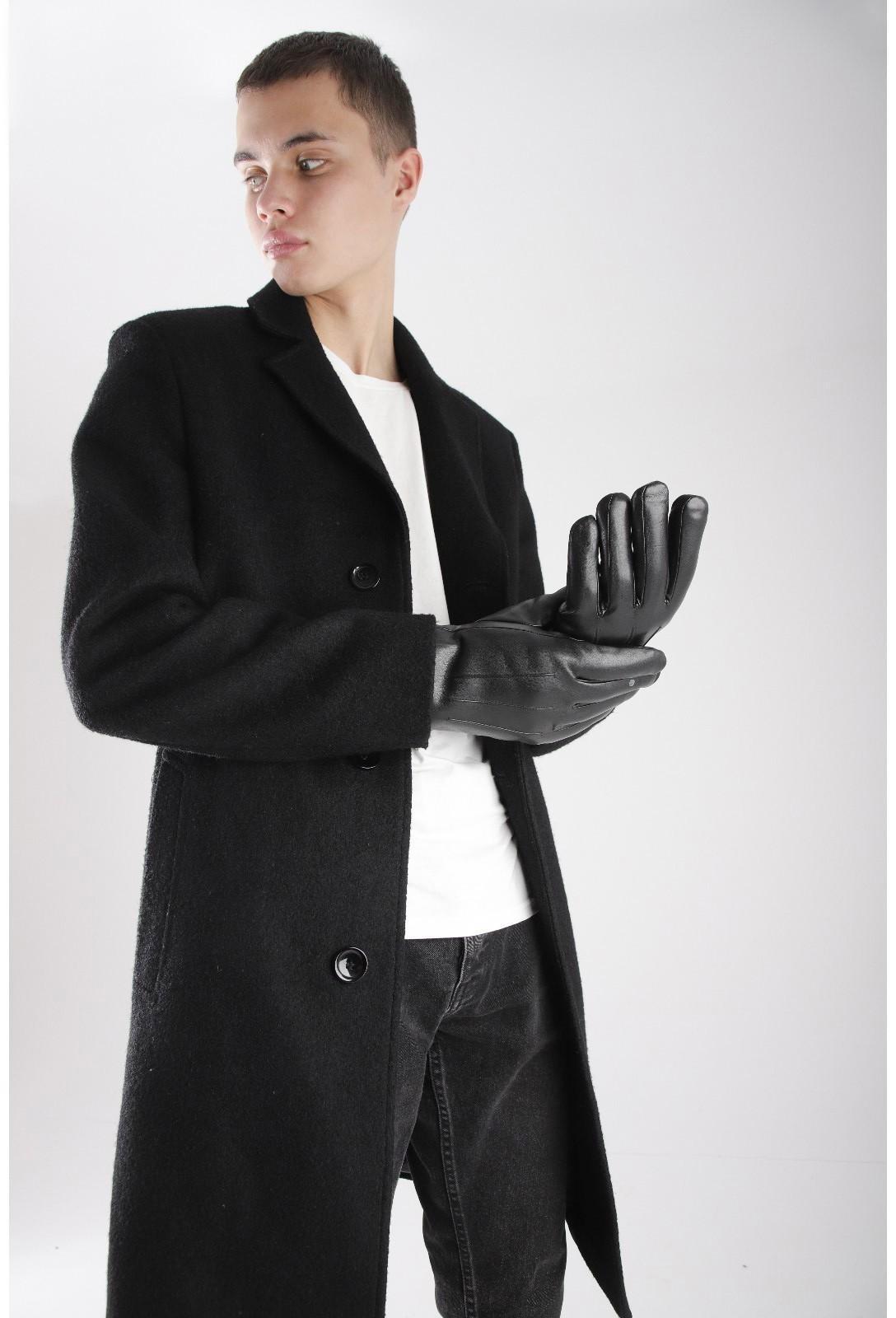 Перчатки мужские, размер 14, с утеплителем, цвет чёрный