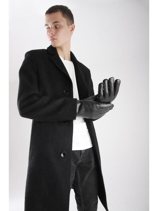 Перчатки мужские, размер 14, с утеплителем, цвет чёрный