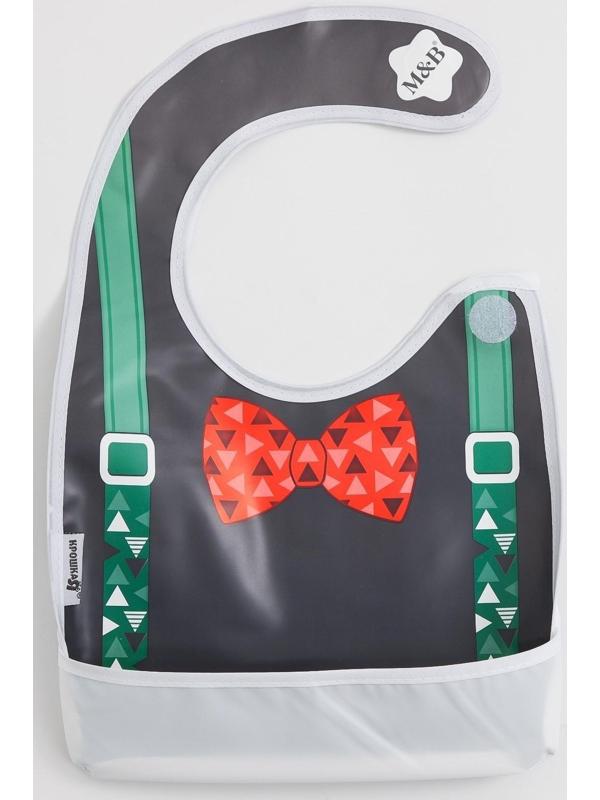 Нагрудник детский «Джентльмен», непромокаемый на липучке, ПВХ, , новогодняя подарочная упаковка, цвет МИКС