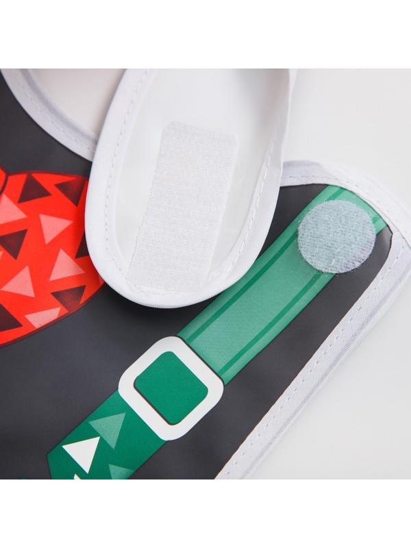 Нагрудник детский «Джентльмен», непромокаемый на липучке, ПВХ, , новогодняя подарочная упаковка, цвет МИКС