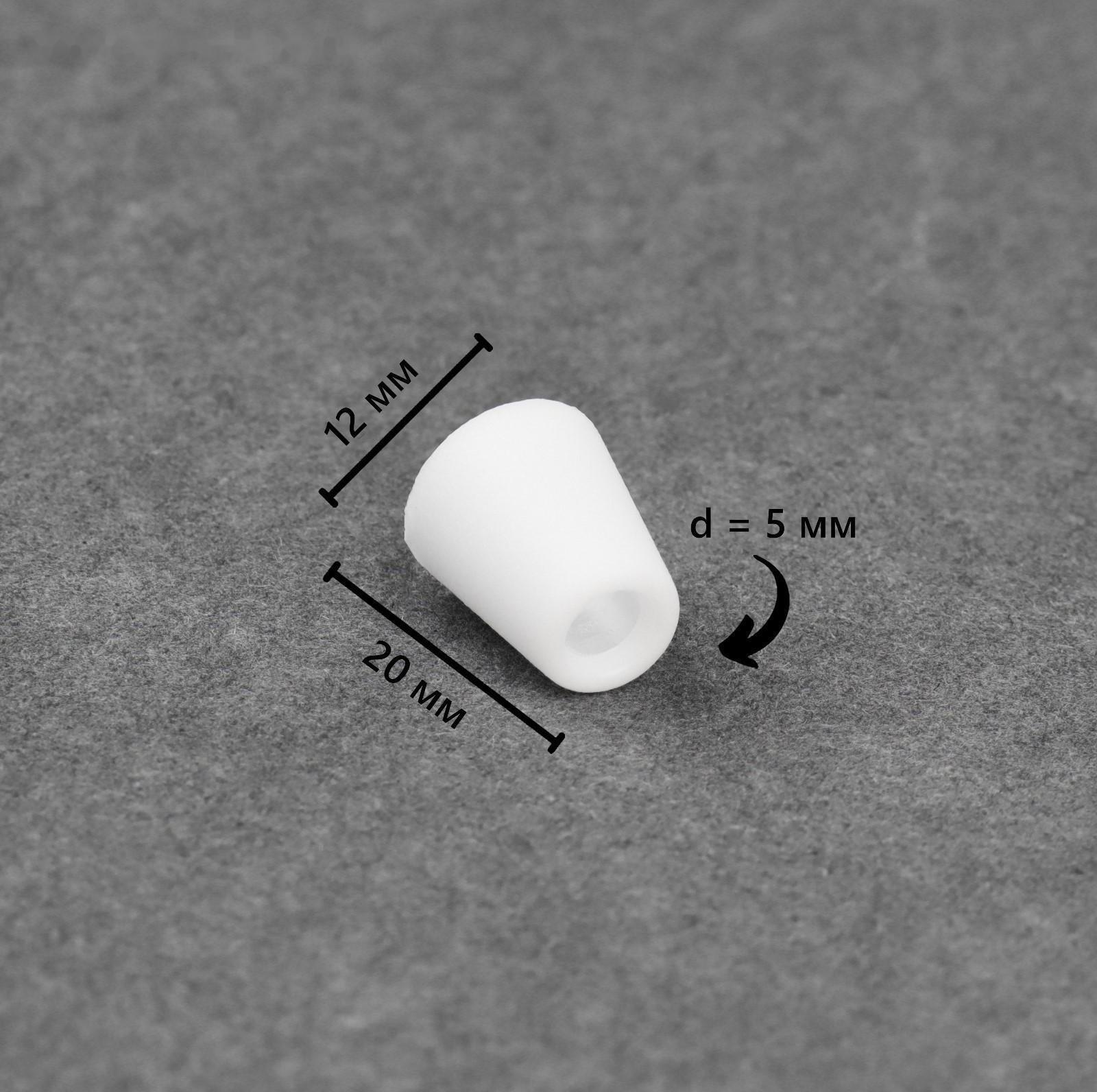 Набор наконечников для шнура, d = 4 мм, 2 × 1,2 см, 100 шт, цвет белый