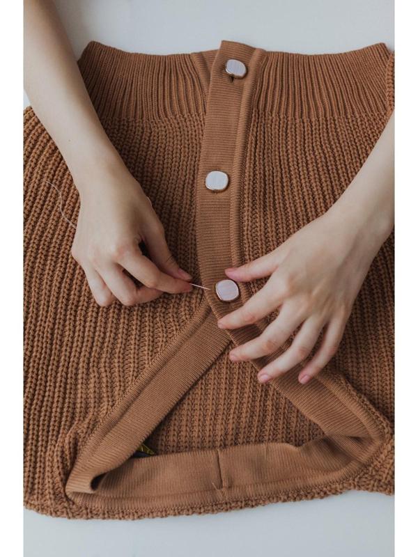 Набор пластиковых пуговиц на ножке, d = 23 мм, 5 шт, цвет белый