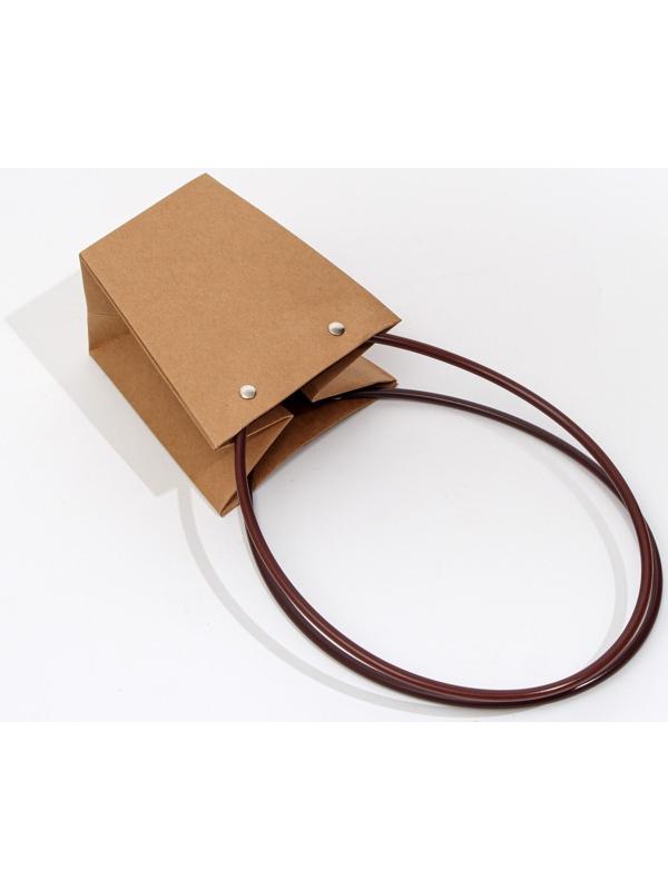 Сумка для цветов крафт влагостойкая, 12x12-8x8-12.5 см