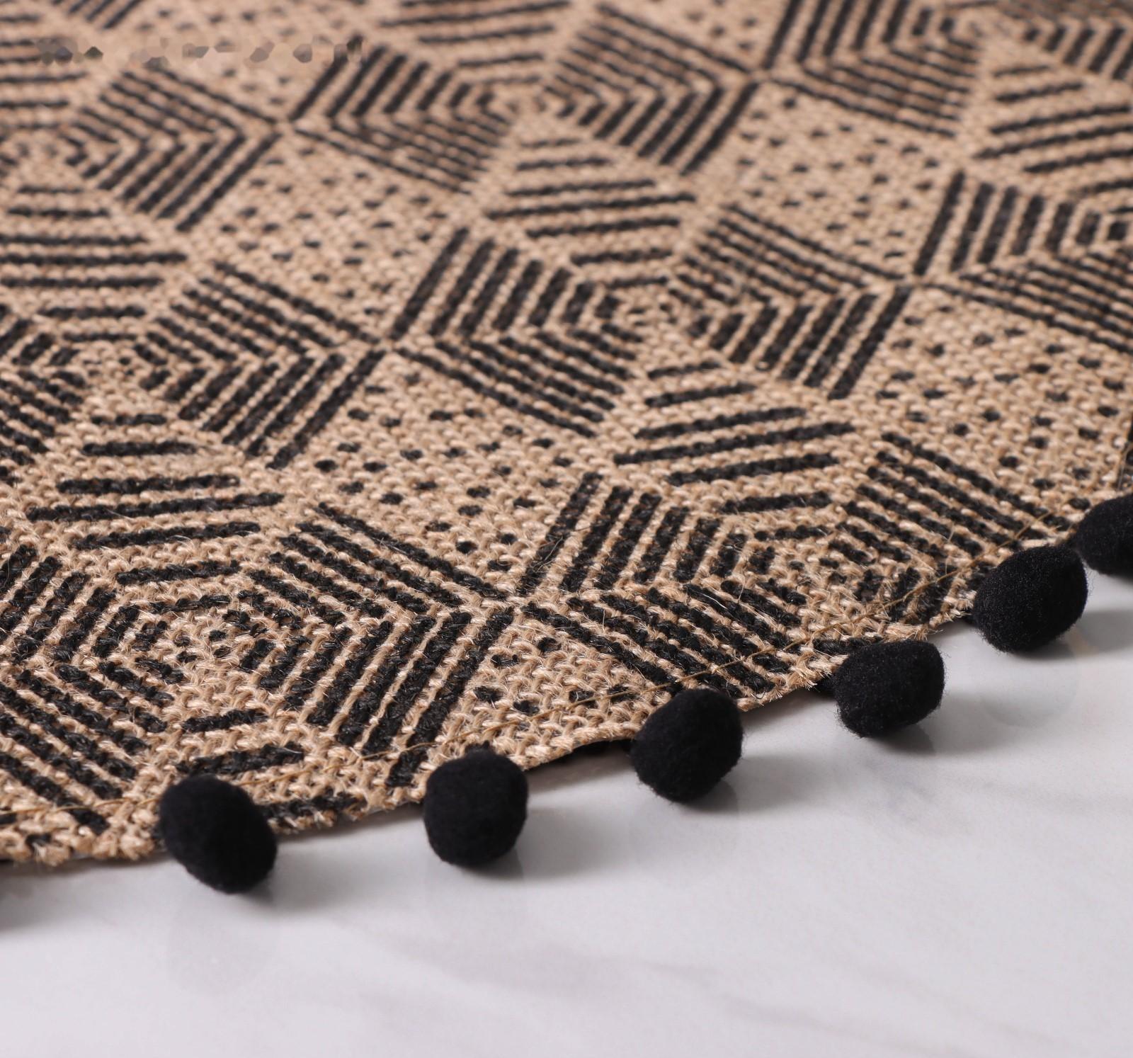 Салфетка сервировочная на стол «Сафари», d=38 см, цвет чёрный