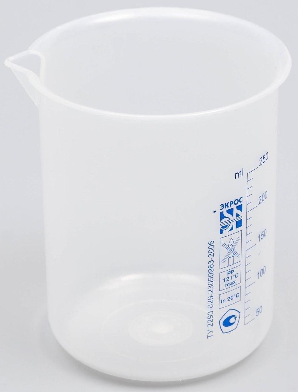 Стакан низкий со шкалой, 250 мл