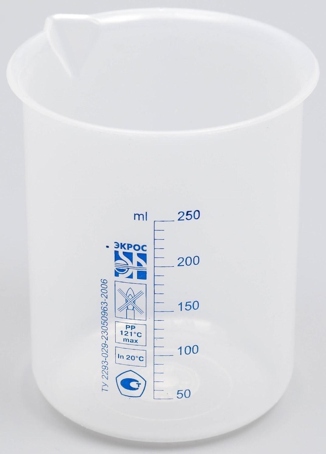 Стакан низкий со шкалой, 250 мл
